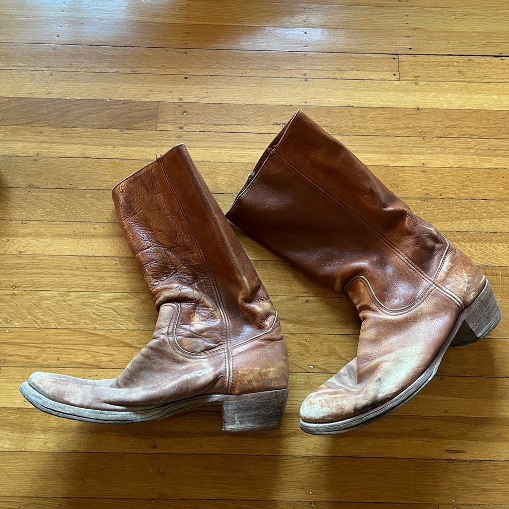 FRYE boots workwear patina vintage work construction 13 8n31013 western USA shoe